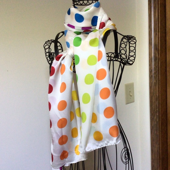 Beautiful handmade silk scarf, new, 68”x24” - Picture 4 of 7